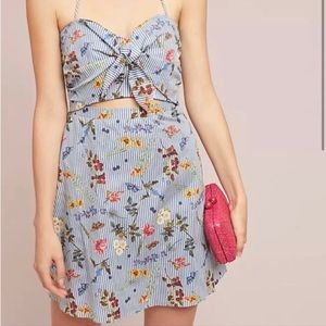 Bailey 44 charlie mini dress striped and floral halter size 4